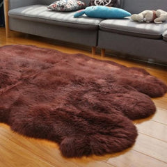 オーストラリア産高品質シープスキンラグ:厚手の長毛、快適さと贅沢さの完璧な融合(Sheepskin)