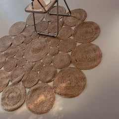 夏季に適した天然ジュート製カーペット(Bouquet)