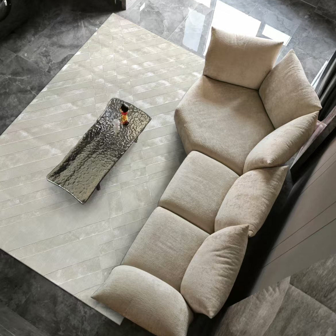 高級手作りタフティングガン刺しカーペット(pearl)