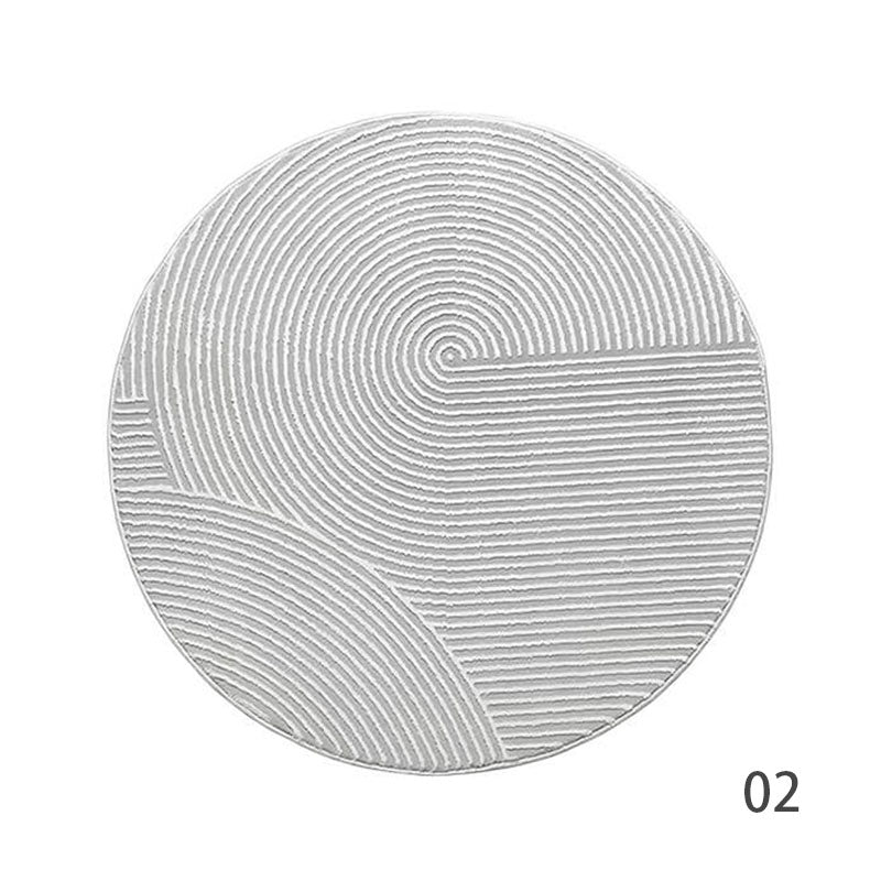 モノクロの部屋にぴったり。おしゃれグレーのウィルトン織ラグ（HALFHALF）