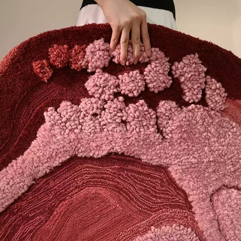 高級手作りタフティングガン刺しカーペット（Rosette Core）