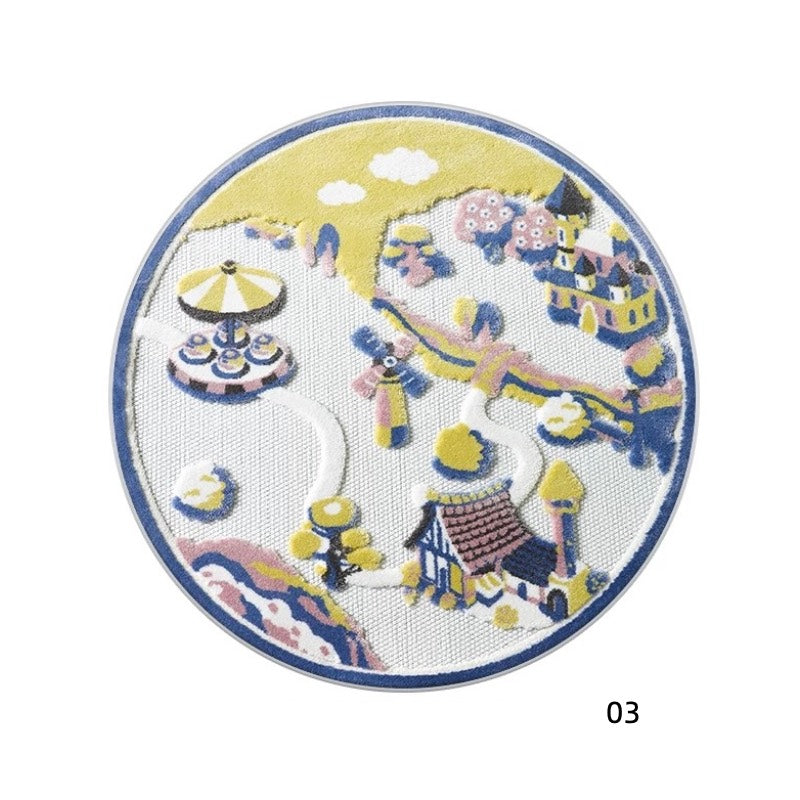 定番北欧風3Dデザインのウィルトン織カーペット（Zoo）