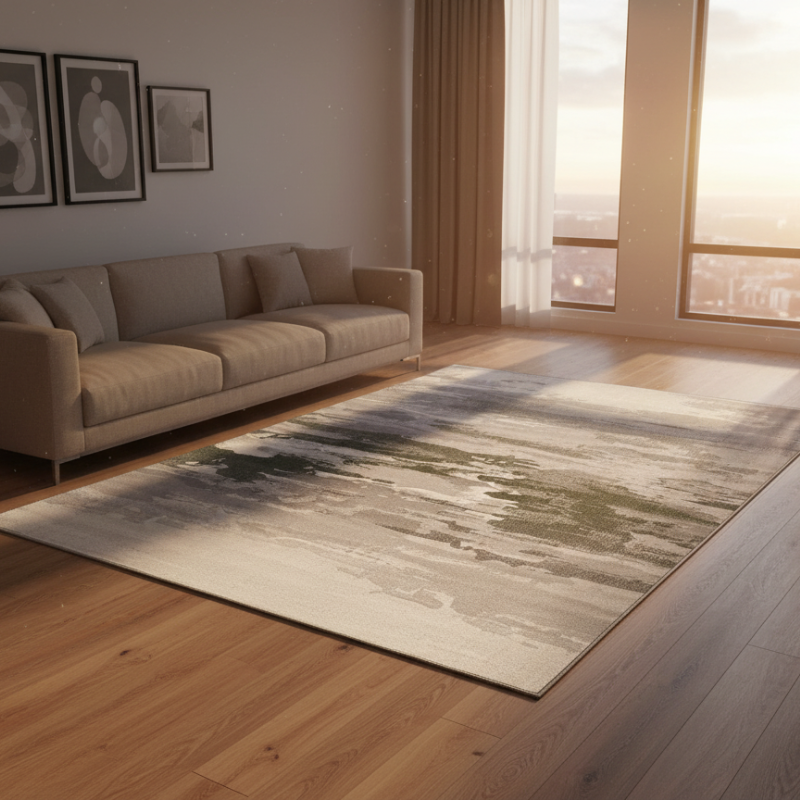 定番北欧風3Dデザインのウィルトン織カーペット（Zen Echo）