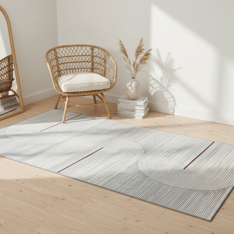 定番北欧風3Dデザインのウィルトン織カーペット（Zen Echo）