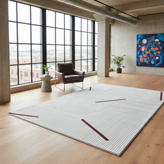 定番北欧風3Dデザインのウィルトン織カーペット（Zen Echo）