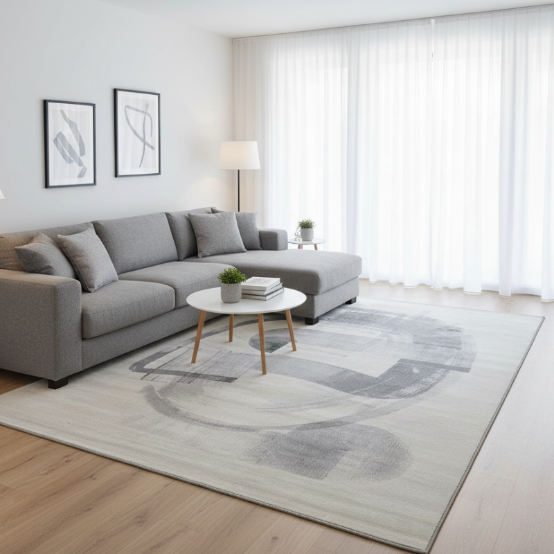 定番北欧風3Dデザインのウィルトン織カーペット（Zen Echo）