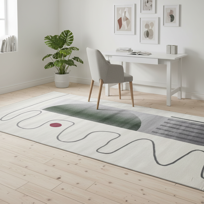 定番北欧風3Dデザインのウィルトン織カーペット（Zen Echo）