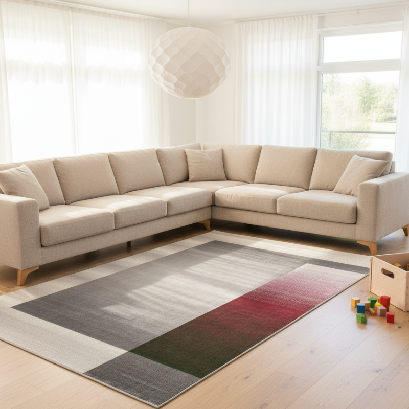 定番北欧風3Dデザインのウィルトン織カーペット（Zen Echo）