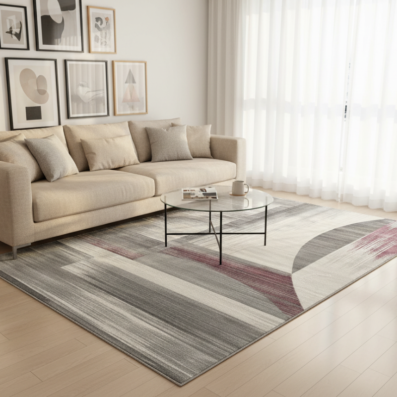 定番北欧風3Dデザインのウィルトン織カーペット（Zen Echo）