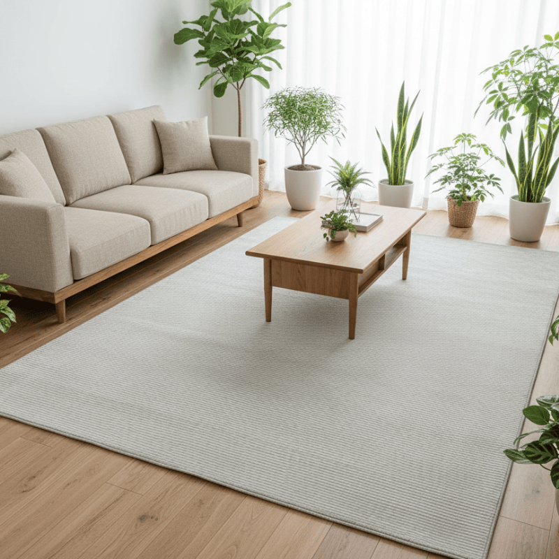 定番北欧風3Dデザインのウィルトン織カーペット（Pure Yang）