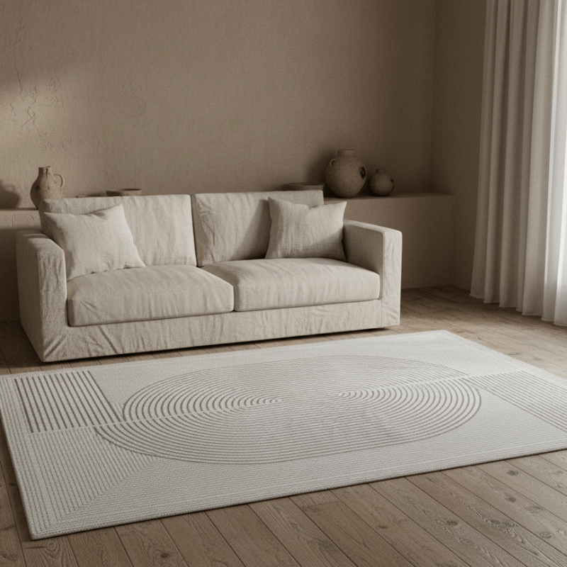 定番北欧風3Dデザインのウィルトン織カーペット（Yufan）