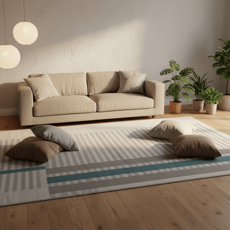 定番北欧風3Dデザインのウィルトン織カーペット（Grande）