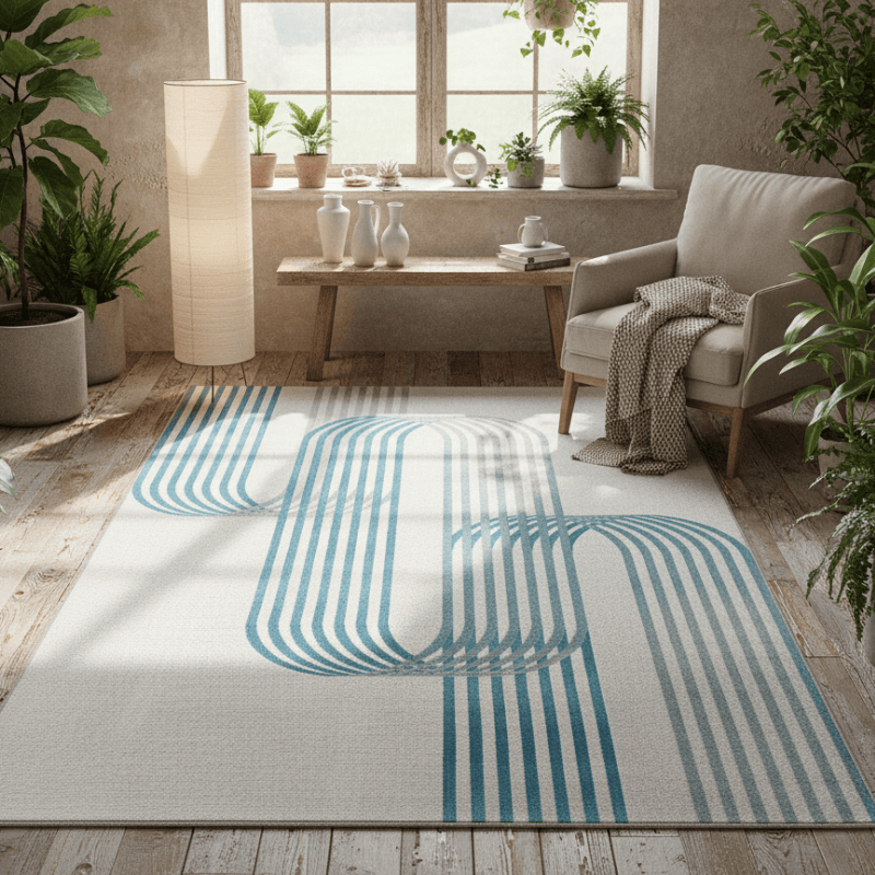 定番北欧風3Dデザインのウィルトン織カーペット（Grande）