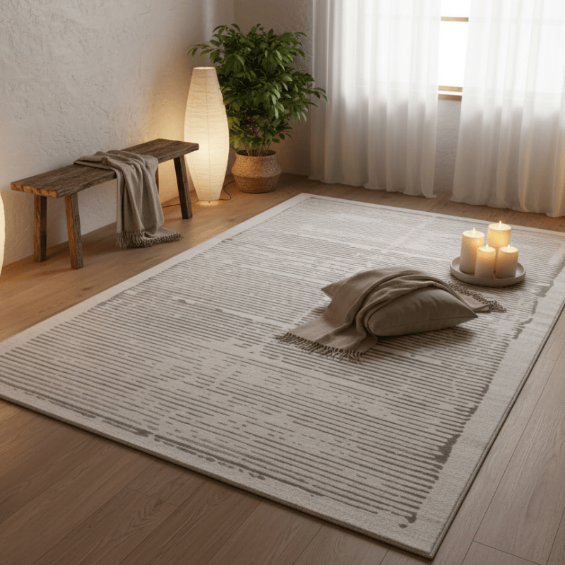 定番北欧風3Dデザインのウィルトン織カーペット（Simple Love）