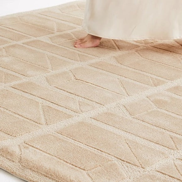 高級手作りタフティングガン刺しカーペット（Cream Top）