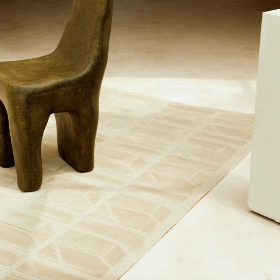 高級手作りタフティングガン刺しカーペット（Cream Top）