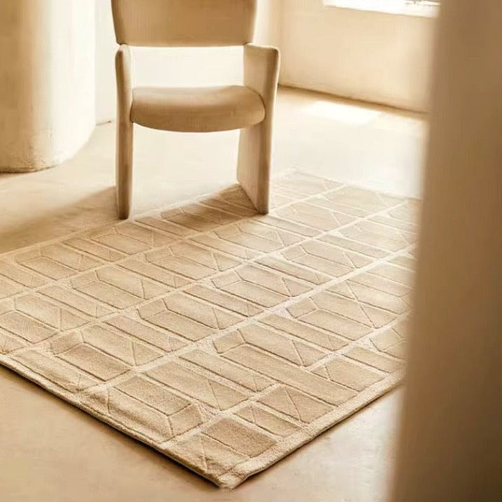 高級手作りタフティングガン刺しカーペット（Cream Top）