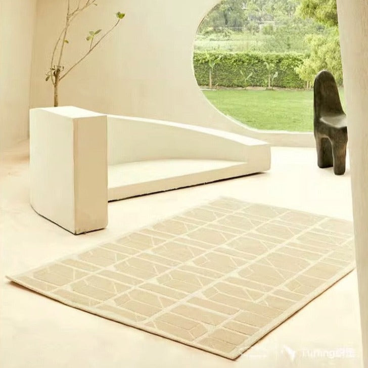 高級手作りタフティングガン刺しカーペット（Cream Top）