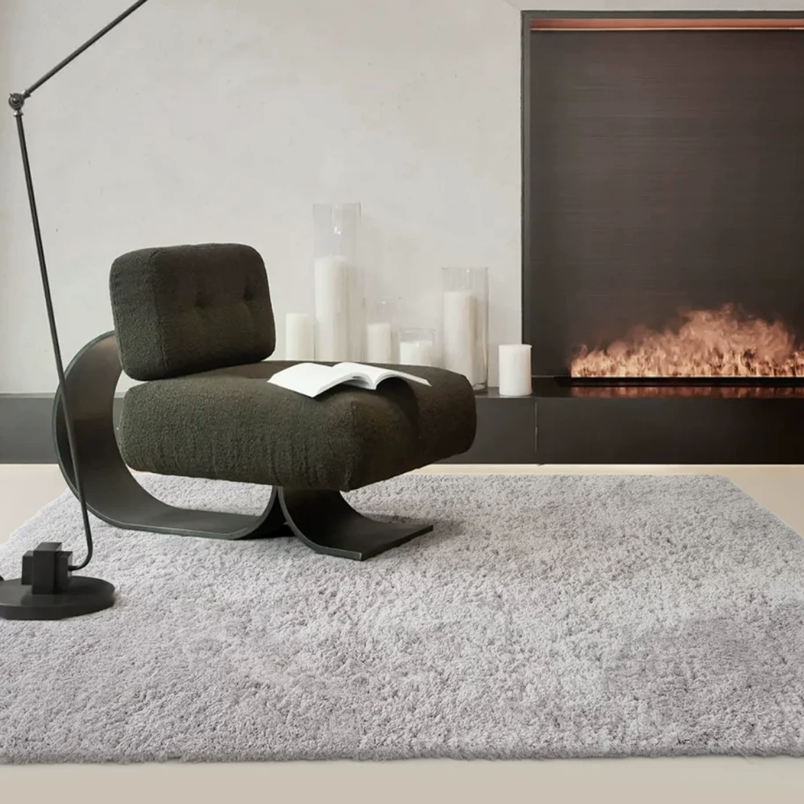 超極厚 50mm！65万針の超高密度織りで作られた高級カーペット（ Purr Fur）