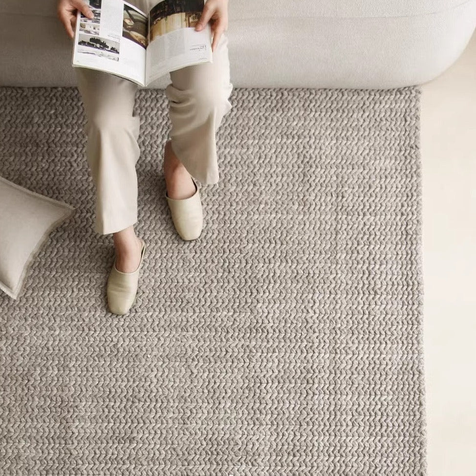 天然素材のみ使用した手織りカーペット！長くご愛用できる高品質な一品（wheat ear）