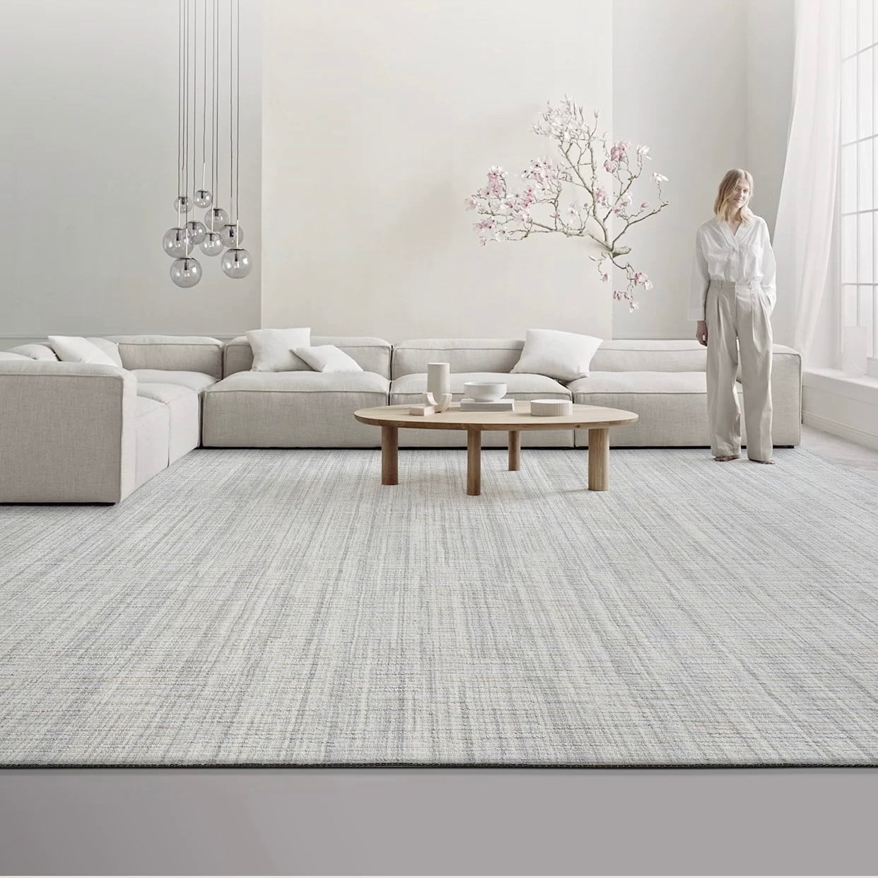 純天然羊毛を使用した機械織りのカーペット！長くご愛用できる高品質な一品（Skin）