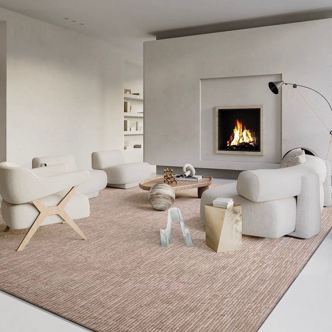 純天然羊毛を使用した機械織りのカーペット！長くご愛用できる高品質な一品（Skin）