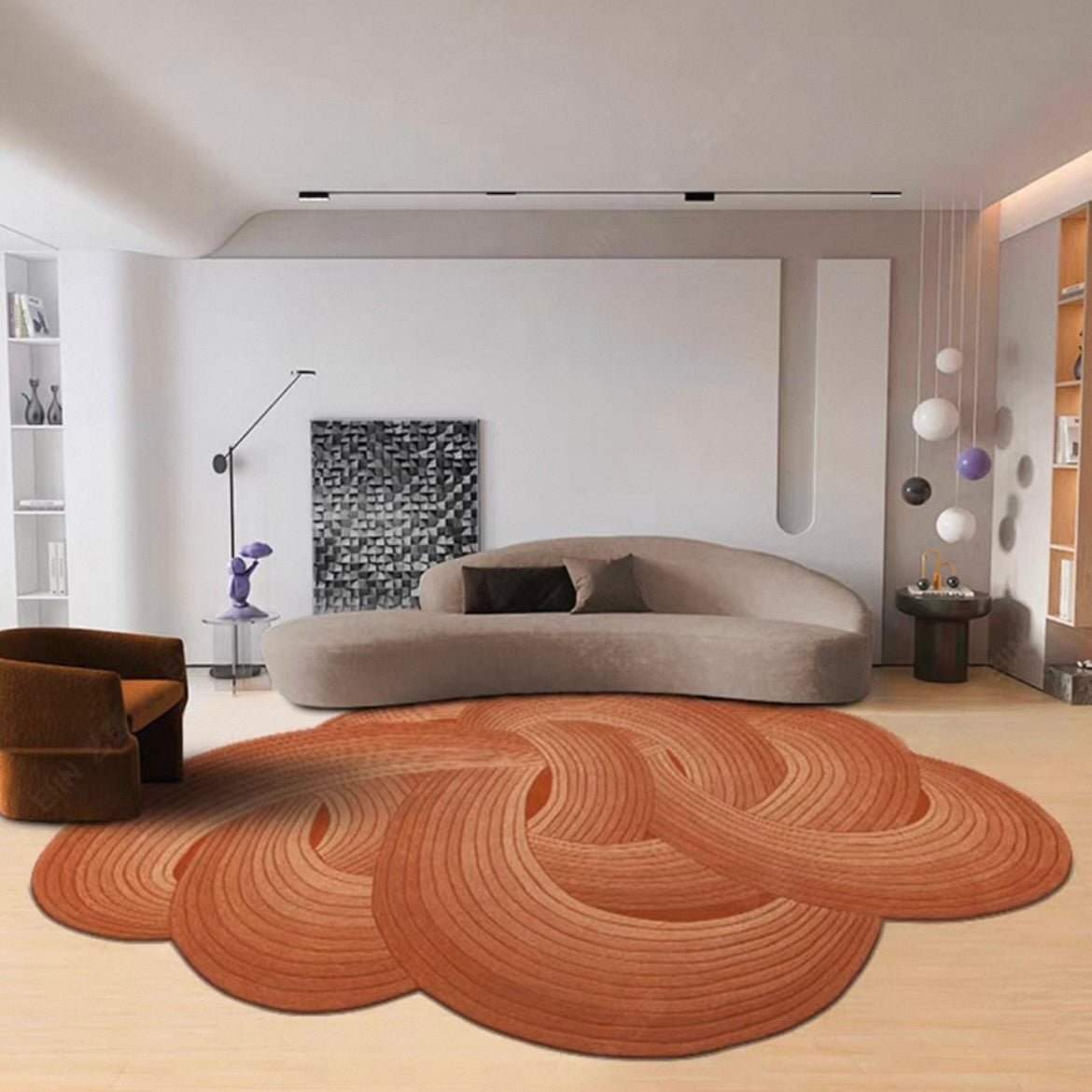 高級手作りタフティングガン刺しカーペット（Eternal Knot）