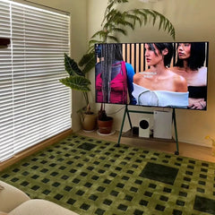 高級手作りタフティングガン刺しカーペット（Green Square）