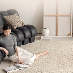 定番北欧風3Dデザインのウィルトン織カーペット（Waterproof Carpet-02）
