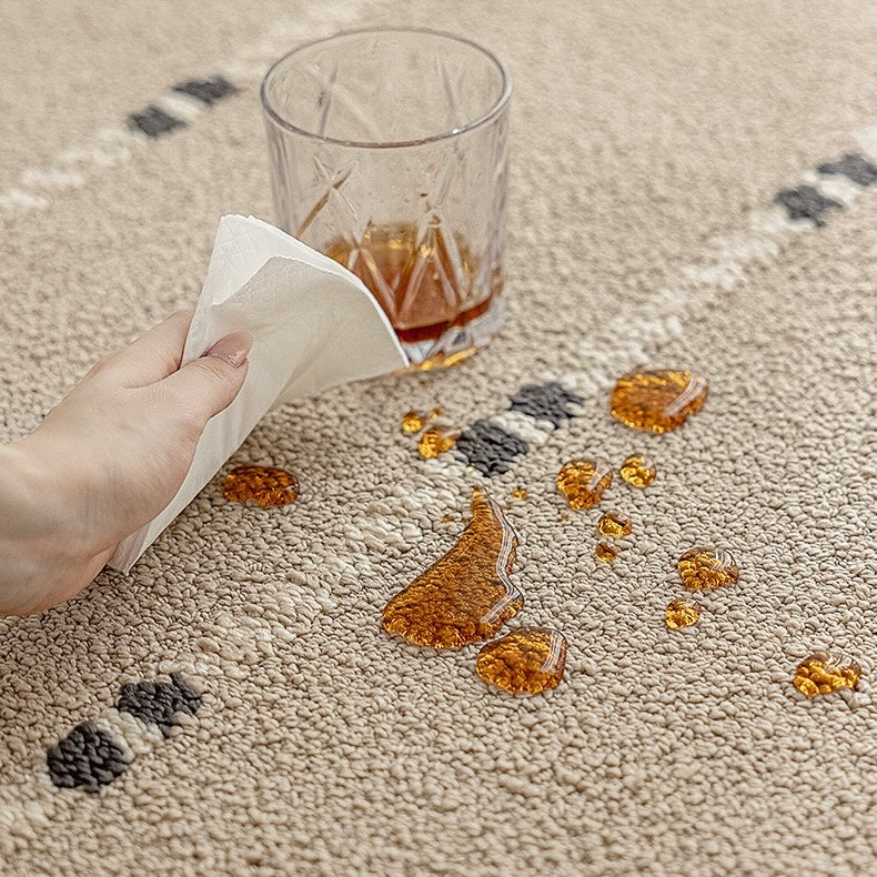 定番北欧風3Dデザインのウィルトン織カーペット（Waterproof Carpet-04）