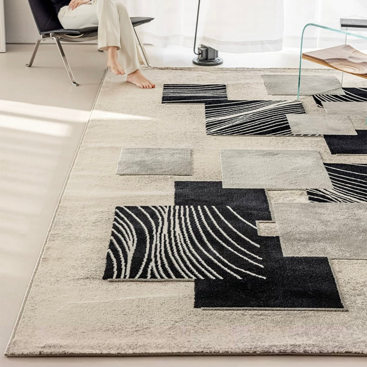 定番北欧風3Dデザインのウィルトン織カーペット（Embossed）