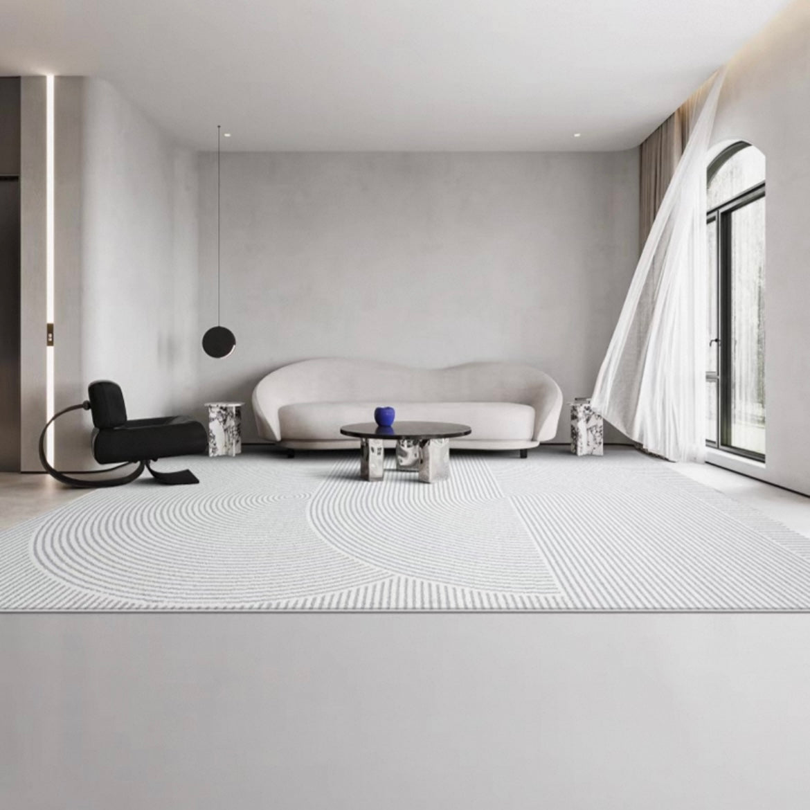 定番北欧風3Dデザインのウィルトン織カーペット（Kaidi）