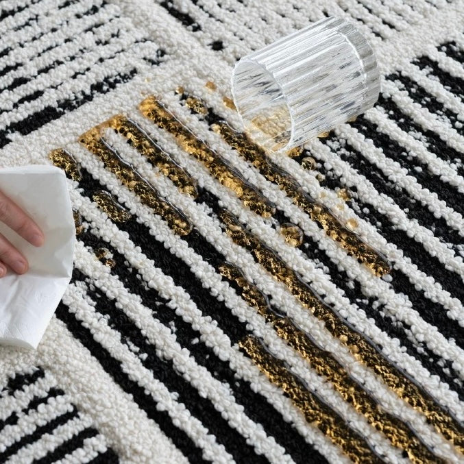 定番北欧風3Dデザインのウィルトン織カーペット（Celluloid）