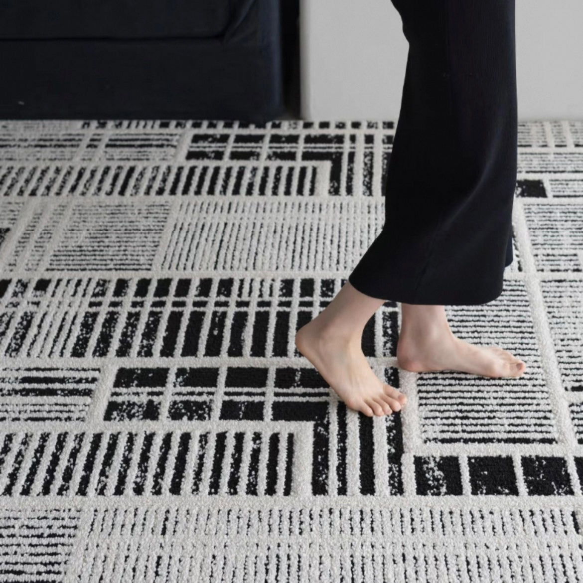 定番北欧風3Dデザインのウィルトン織カーペット（Celluloid）