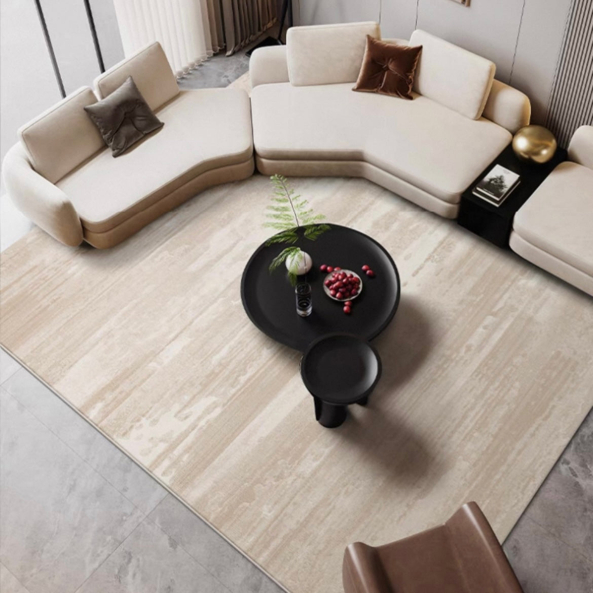 定番北欧風3Dデザインのウィルトン織カーペット（Wanni）