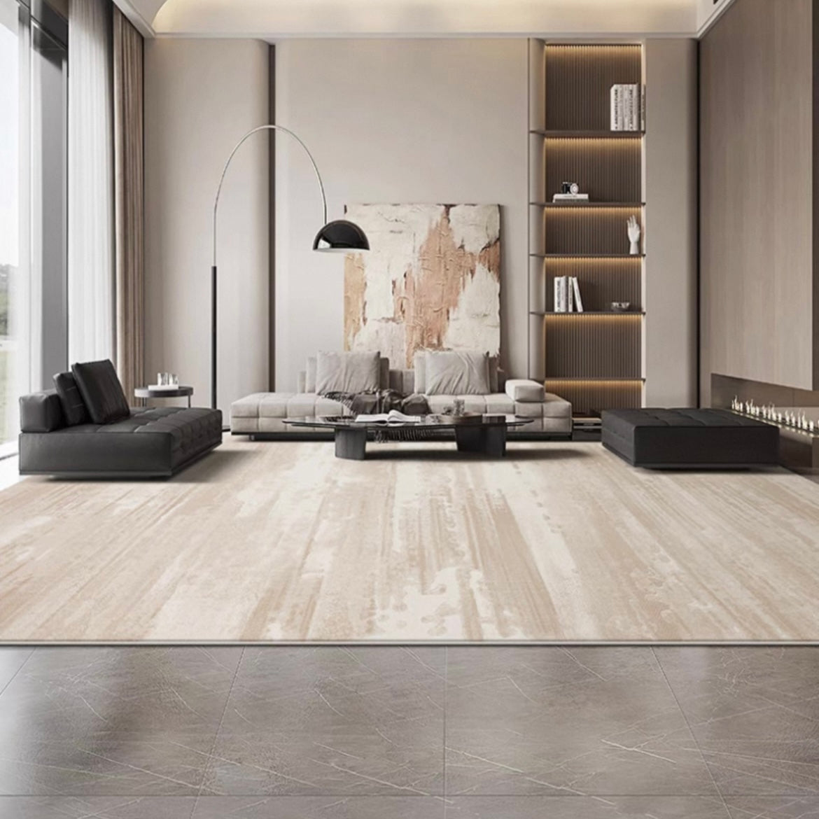 定番北欧風3Dデザインのウィルトン織カーペット（Wanni）