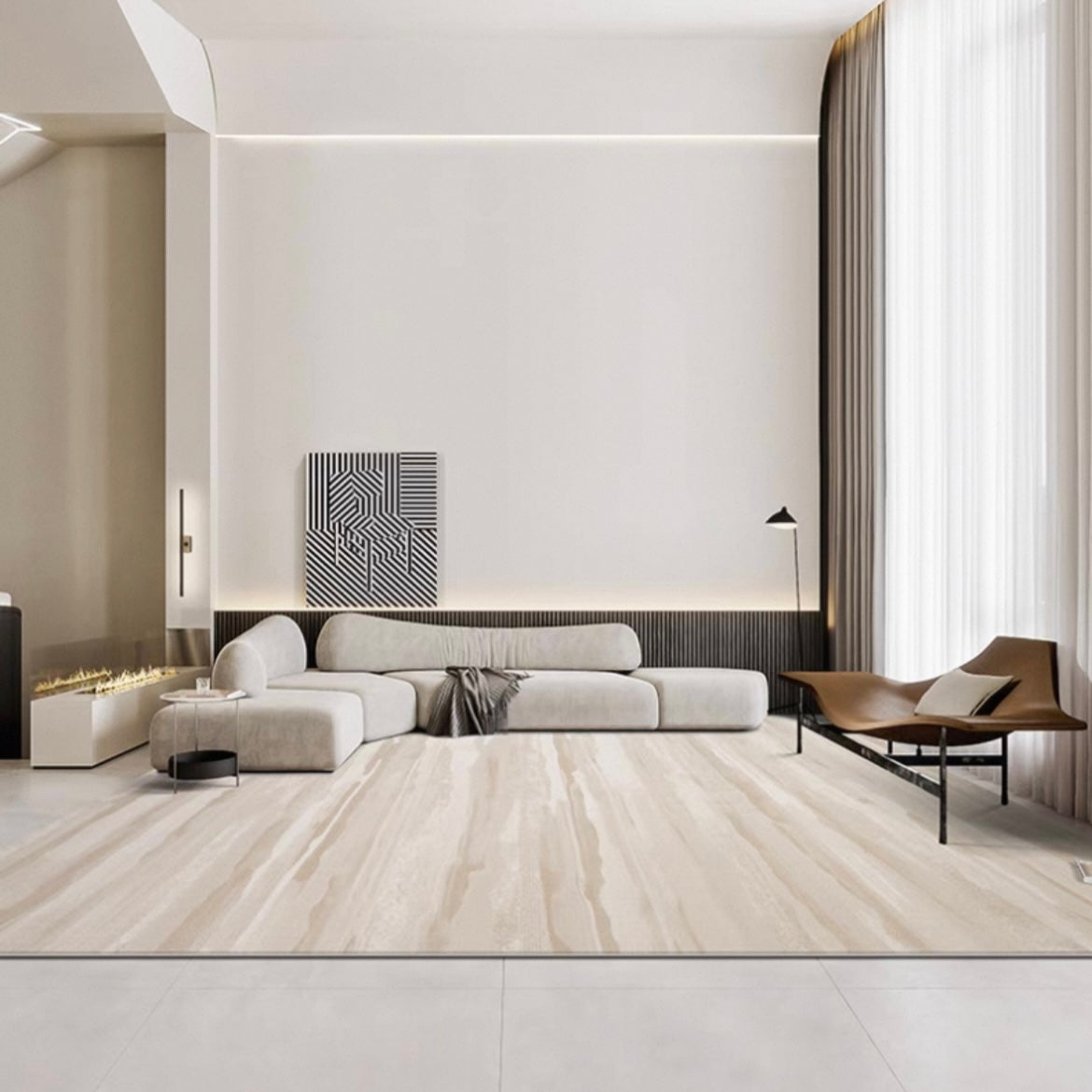 定番北欧風3Dデザインのウィルトン織カーペット（Wanni）