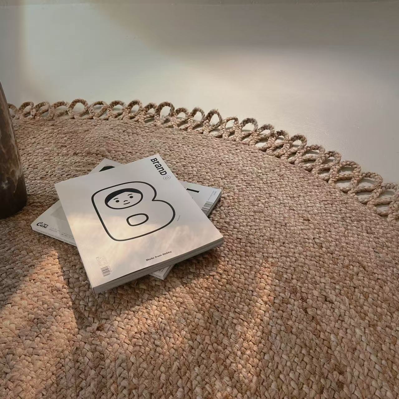 夏季に適した天然ジュート製カーペット（Sunflower）