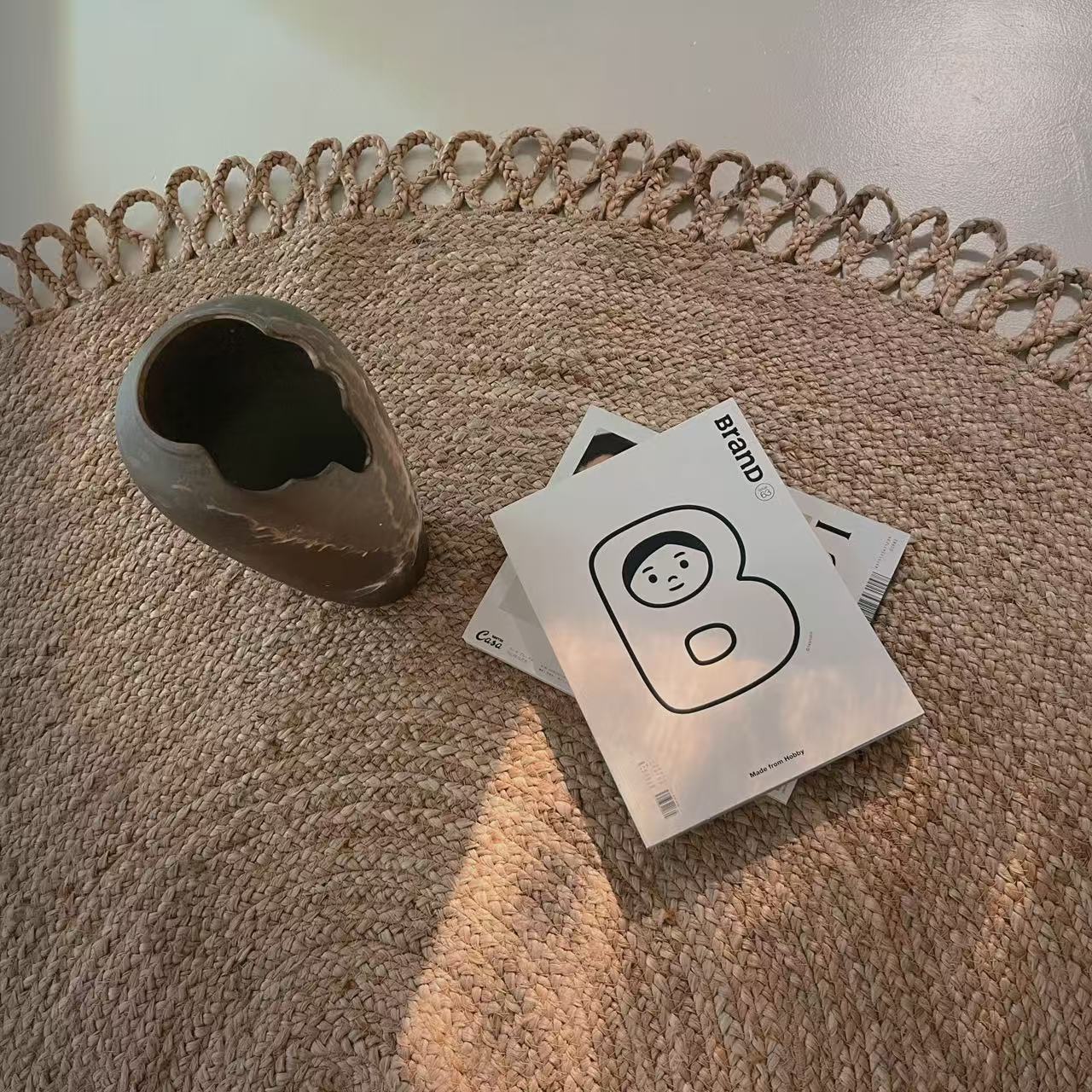 夏季に適した天然ジュート製カーペット（Sunflower）