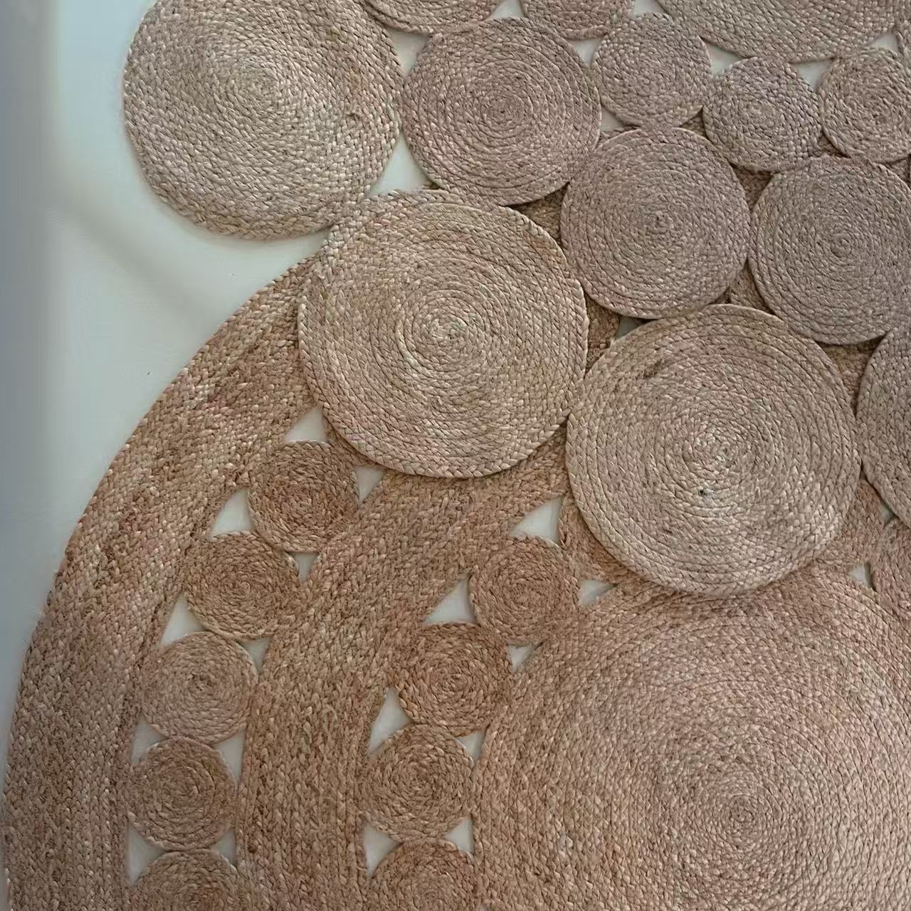 夏季に適した天然ジュート製カーペット（Bouquet）