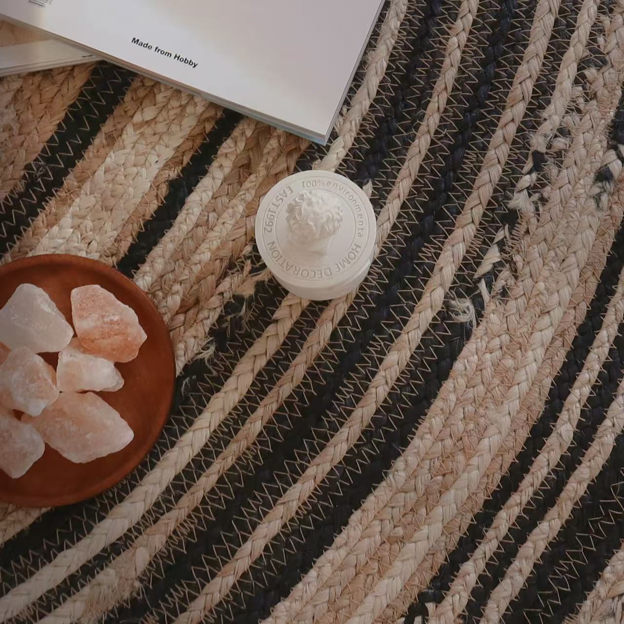 夏季に適した天然ジュート製カーペット（Galaxy）