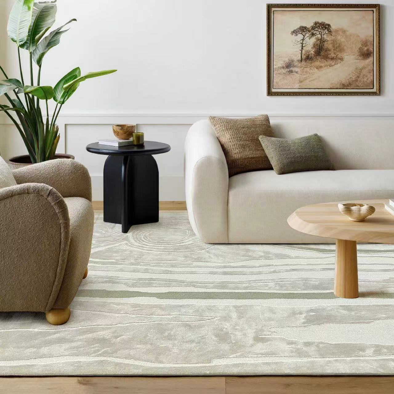 高級手作りタフティングガン刺しカーペット（Stream）