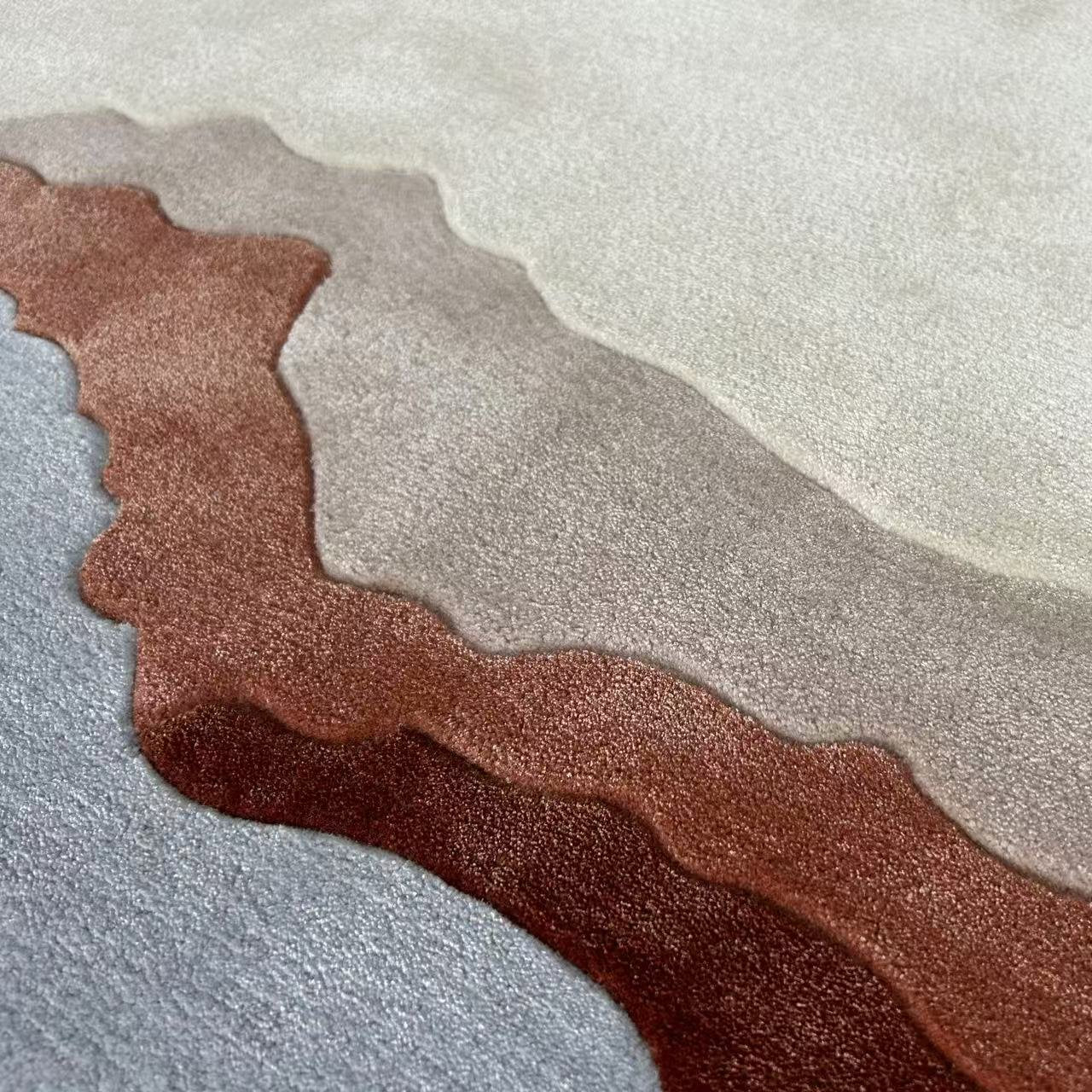 高級手作りタフティングガン刺しカーペット（ebb tide）