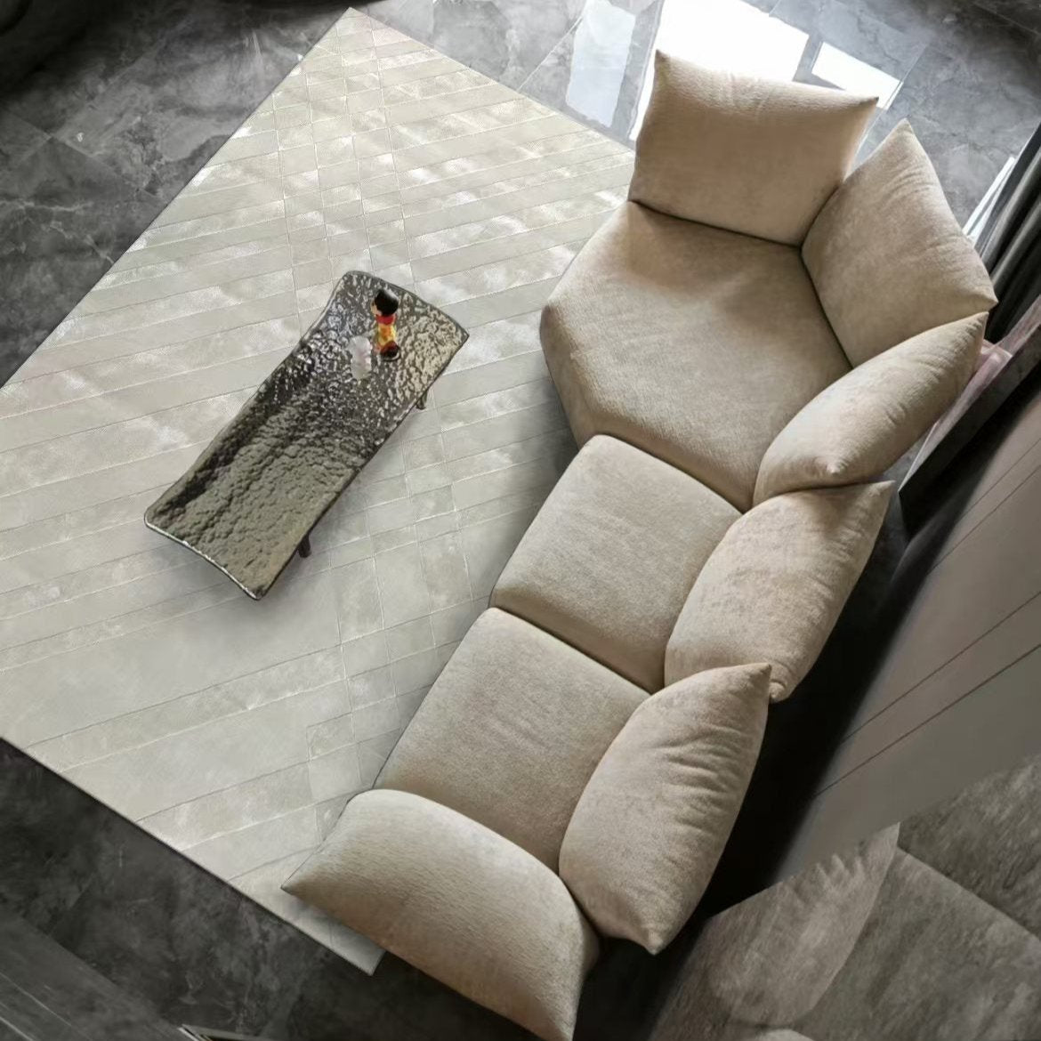 高級手作りタフティングガン刺しカーペット（pearl）