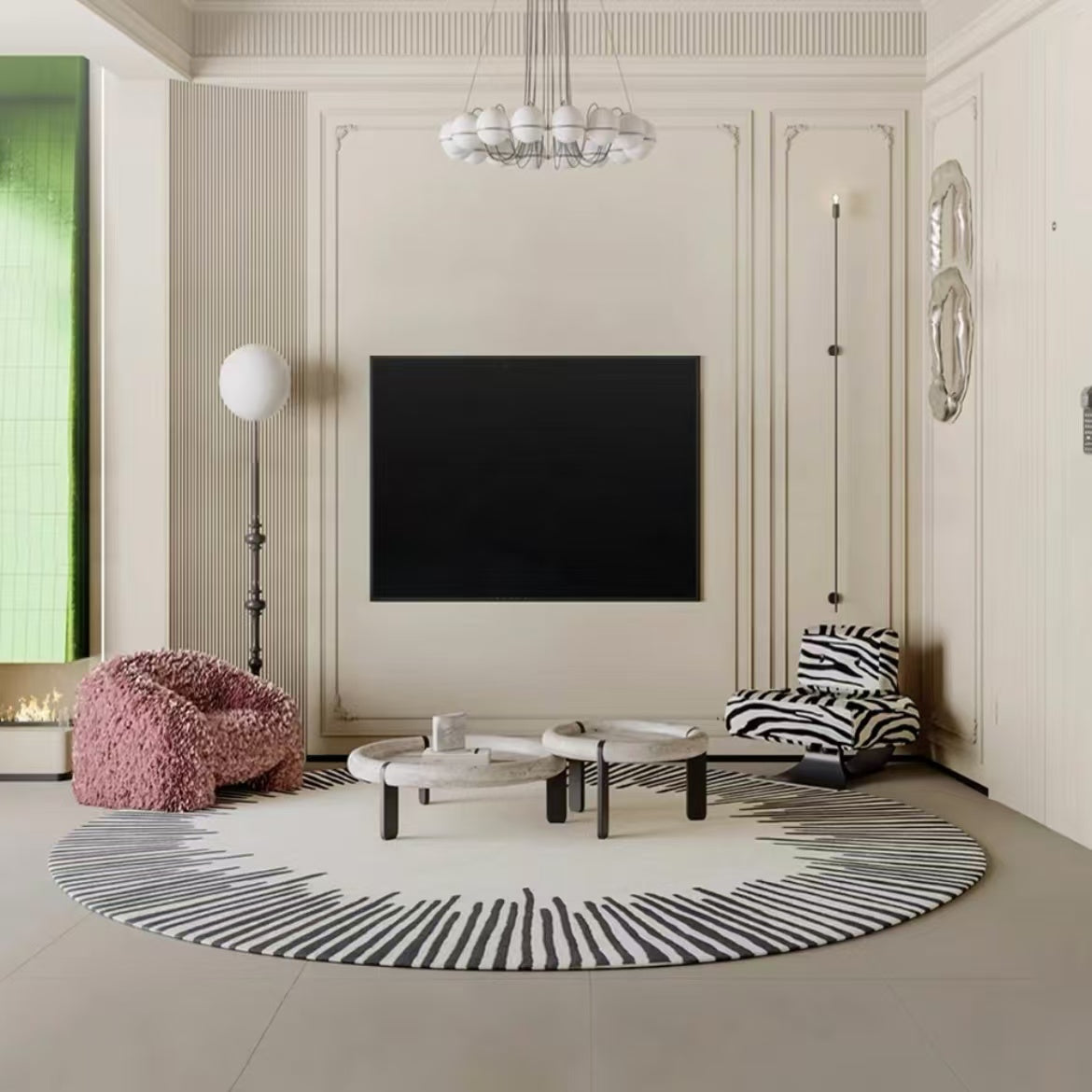 高級手作りタフティングガン刺しカーペット（Hanabi）