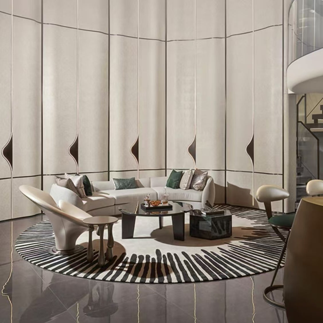 高級手作りタフティングガン刺しカーペット（Hanabi）